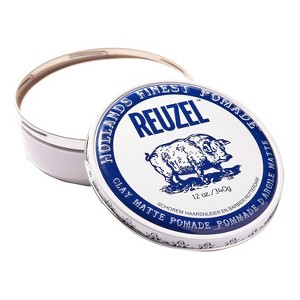 Reuzel Clay Matte Pomade (12 oz XXL) Medium All Day Hair Hold, Water Soluble Styling, No Shine and Flake Free, Easy To Wash Out, For All Hairstyles - 1 of 3