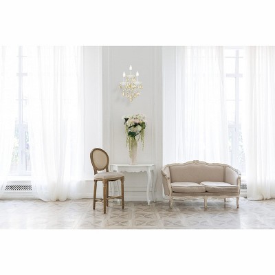 White Crystal Trim Dimmable Wall Sconce with Royal Cut