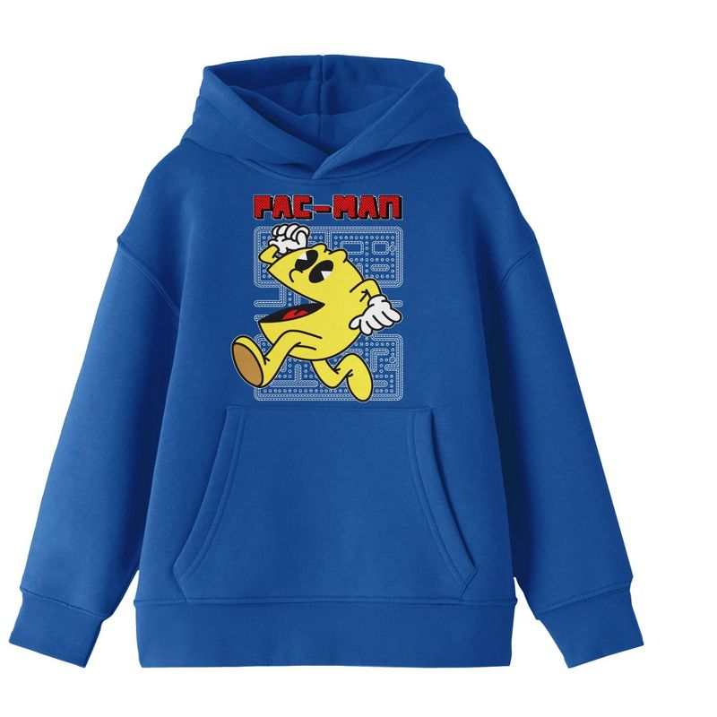 PacMan Classic Arcade Character Boy's Royal Blue Sweatshirt, 1 of 3
