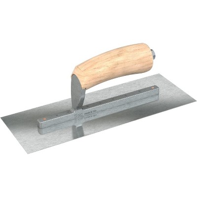 Bon Tool 66-302 Finish Trowel - Square - Razor Stainless - 11 X 4 - Wood