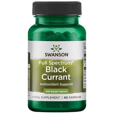 Swanson Herbal Supplements Full Spectrum Black Currant 400 mg Capsule 60ct.