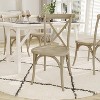 Emma and Oliver Set of 2 Weather-Resistant Wood Look Resin Cross Back Chairs for Indoor/Outdoor Use - 3 of 4