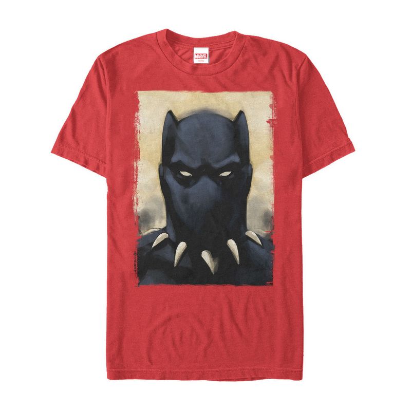 Men's Marvel Black Panther Watercolor Print T-Shirt, 1 of 5