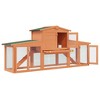 Rabbit Hutch Green Pine wood Large Locks Rabbit HutchvidaXL - 4 of 4