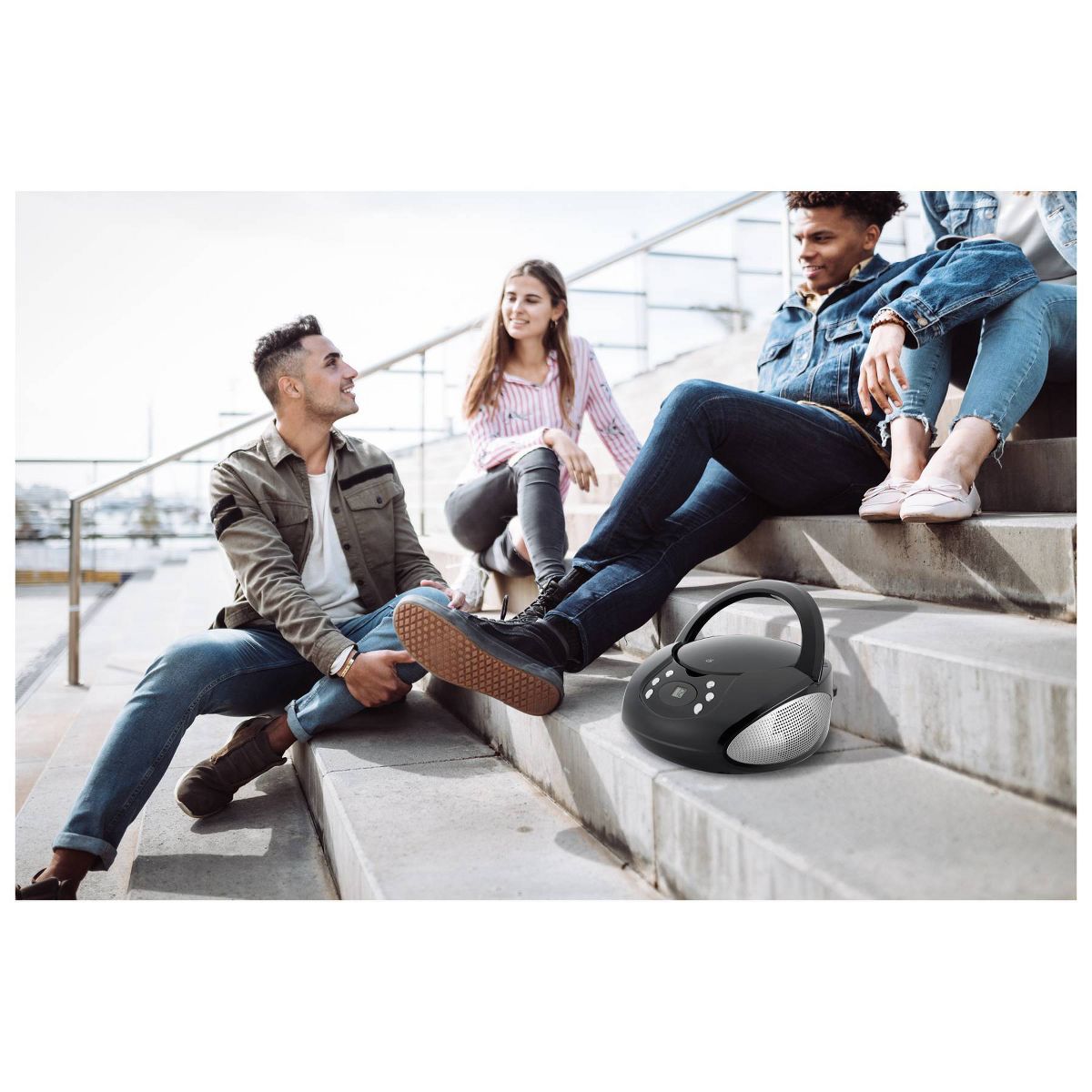 GPX CD, AM/FM, Line In Boombox - Black (BC112B): Portable Media Player with Built-In Speaker - thumbnail 6