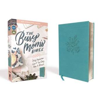 Niv, Busy Mom's Bible, Leathersoft, Teal, Red Letter Edition, Comfort Print - by  Zondervan (Leather Bound)