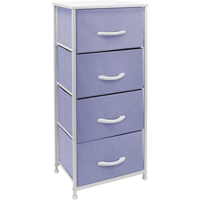 Sorbus 4 Drawers Chest Nightstand - Storage for Closet, Home, College Dorm - Features Steel Frame, Wood Top, & Fabric Bins