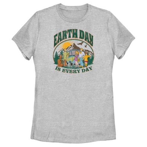 Women's Scooby Doo Every Day Is Earth Day Mystery Gang T-shirt ...