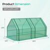 Aoodor Mini Greenhouse with 2 Zipper Doors, Portable Garden Greenhouse with Roll-up Zipper Doors, UV-Protected for Outdoor Plants, 4'x2'x2' - 3 of 4