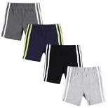 Hudson Baby Boy Shorts Bottoms 4-Pack, Gray Navy