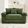 54.3" Oversized Cloud Modular Sectional Couch,Extra-Thick Armrests Good Resilience Cushions Ergonomic Design Premium Soft Corduroy Fabric - 2 of 4