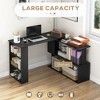 NicBex L-Shaped Corner Versatile Desk with 2 Shelves,360 Degree Rotation Writing Table Home Office Desk for Study&Office,Home Workstation,Black - 4 of 4