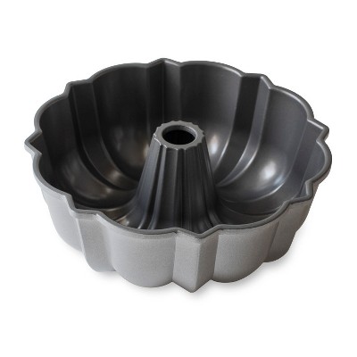 Sparkling Silver Non-Stick Aluminum Round Bundt Pan, 12-Cup