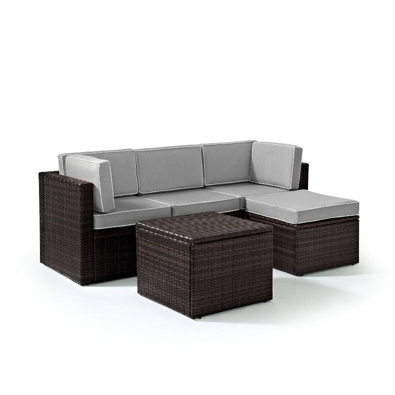 Palm Harbor 5pc All-Weather Wicker Patio Seating Set - Crosley, 3 of 7
