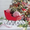 KWPZQEB Iron Christmas Santa Sleigh Basket, Farmhouse Distressed Christmas Santa Sleigh Holiday Tabletop, Vintage Indoor Classic Christmas Decoration - 4 of 4