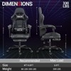 Bosmiller Ergonomic Reclining Gaming Chair with Linkage Armrests & Footrest, Racing Office Chair, PU Leather Computer Desk Chair - 2 of 4