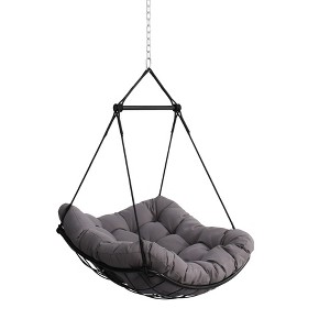 Gulches Hammocks: Gray Hanging Chair with Cushion for Indoor/Outdoor Relaxation - 1 of 4