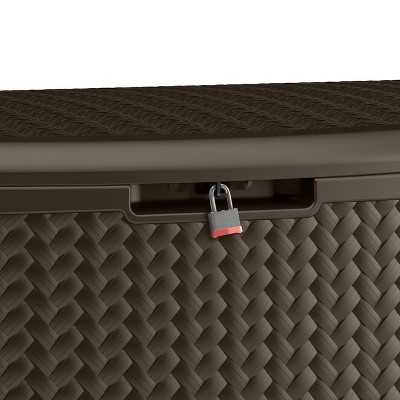Java Lockable Resin Wicker 124-Gallon Deck Box