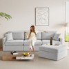 Vipbear 113" Modular Sectional Sofa with Storage Ottoman, Modern Chenille Convertible L Shaped Sectional Couches - 4 of 4