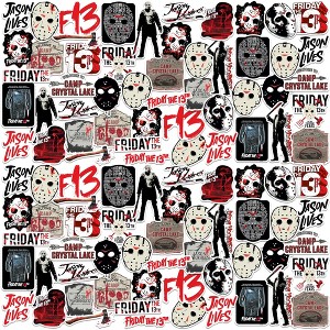 Friday The 13th 100ct Vinyl Large Deluxe Stickers Variety Pack - 1 of 4