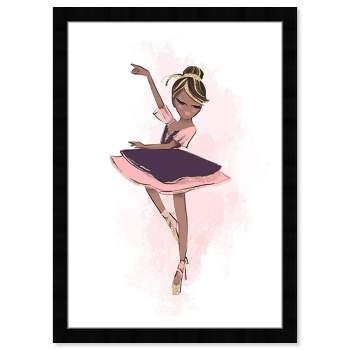 15" x 21" Ballerina Girl Music and Dance Framed Art Print - Wynwood Studio