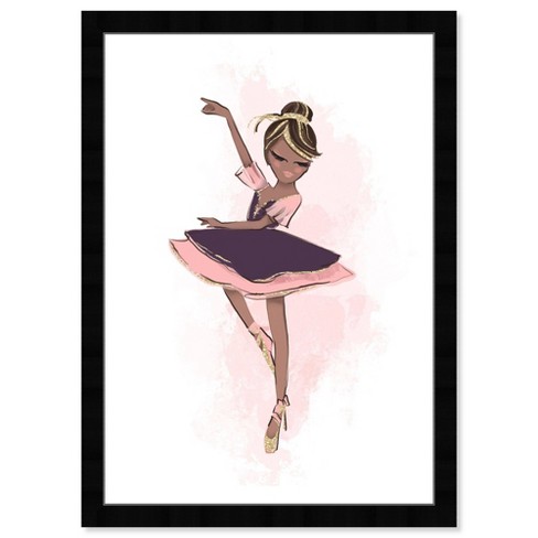Ballerina Wall Art, Teen Girl Room Decor, Ballet Shoes, Girls Wall Art,  Girl Monogram Art, Inspirational Girls Art, Set of 4 Prints 
