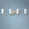 Minka Lavery Modern Wall Light Polished Nickel Hardwired 33 1/4" 4-Light Fixture Etched Opal Glass for Bathroom Vanity Living Room - 2 of 2