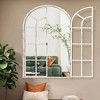 Dovelina Arched Wood Frame Window Pattern Decorative Wall Mirror - 4 of 4