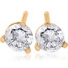 Pompeii3 1/5ct Round Genuine Diamond Martini Studs 14K Yellow Gold - 2 of 3