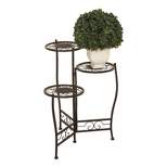 24" Modern Metal Novelty Plant Stand Brown - Olivia & May