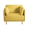 NicBex Polyester Accent Chair,Upholstered Living Room Chairs with Soft Cushions and Wooden Legs,Modern Armchair,Accent Chairs for Living Room - 4 of 4