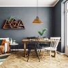 River of Goods 17.25" 1-Light Alainia Black Metal and Walnut-Stained Wood Pendant Light: Satin Finish, UL Listed, Adjustable Height - 3 of 4