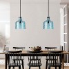 Dewdrop Coastal Beach Style Single Pendant Light Blue Ripple Glass Shade Aqua Teal Transparent ETL For Kitchen Island - 4 of 4