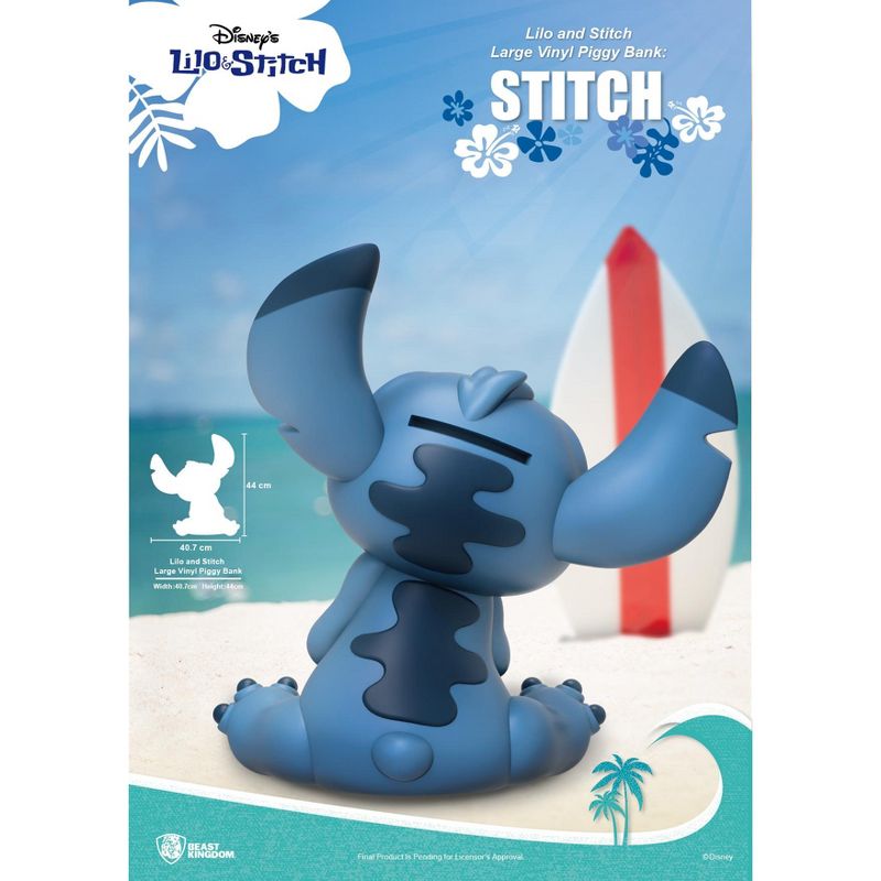 Disney Lilo and Stitch Large Vinyl Piggy Bank: Stitch, 3 of 5