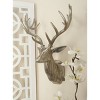 Aluminum Deer Head Wall Decor Silver - Olivia & May: Bohemian Style, Vertical Mount, Indoor Use - 2 of 4
