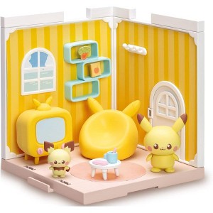 Takara Tomy Pokemon Pocket Peace House Living Pikachu & Pichu - 1 of 4