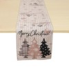 Unique Bargains Christmas Table Runner Black White 72"x13" 1 Pc - 4 of 4