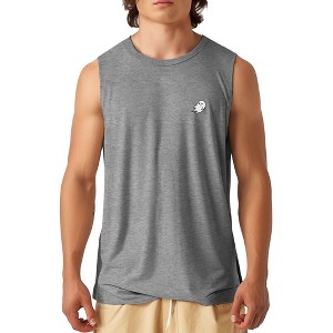 Dalix Ghost Embroidered Muscle Tank Cotton Soft Summer Mens - 1 of 4