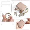Wikineon Leather Coin Purse, Small Change Purse Keychain Wallet For Women, Mini Coin Pouch With Zippe,Pink - 2 of 4