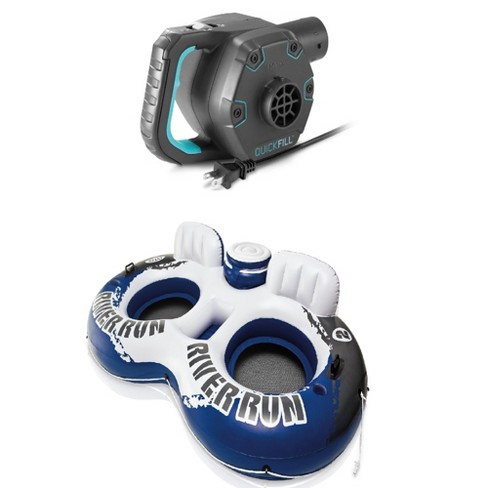 Intex Quick Fill Electric Pump & Intex River Run Ii Inflatable Pool Float :  Target