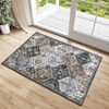 GAOMON Vintage Area Rugs for Living Room Bedroom Moroccan Trellis Rug Floral Distressed Accent Rug - 2 of 4