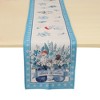 Unique Bargains Christmas Table Runner Light Blue White 72"x13" 1 Pc - 4 of 4