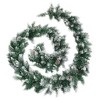 VidaXL Christmas Garland with LED Lights Green 9 ft PVC - 3 of 4