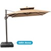 Crestlive Products 9x11 FT Double Top Patio Cantilever Offset Umbrella UV30+ Outdoor 360° Rotation 6 Heights Adjustable - 2 of 4