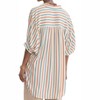 Women's Renee Dolman Sleeve Striped Button-Down Shirt - entro - 3 of 4