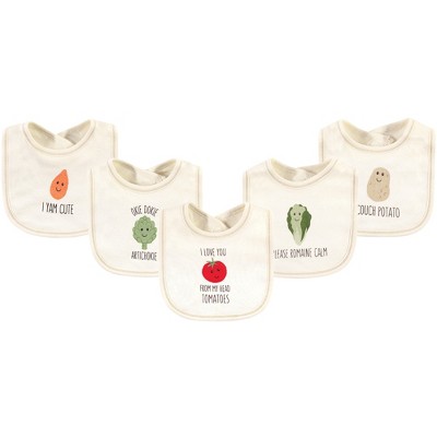 Touched by Nature Baby Organic Cotton Bibs 5pk, Tomatoes, One Size