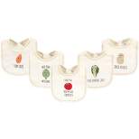 Touched by Nature Baby Organic Cotton Bibs 5pk, Tomatoes, One Size