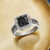 Ross-Simons 3.00 ct. t.w. Black and White Diamond Ring in Sterling Silver - 3 of 4