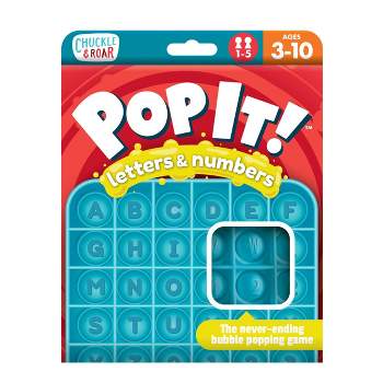 Chuckle & Roar Pop It! Letters and Numbers Educational Travel Fidget and Sensory Game