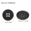 Unique Bargains Resin DIY Craft Flat 4-Hole Sewing Buttons 100 Pcs - 2 of 4